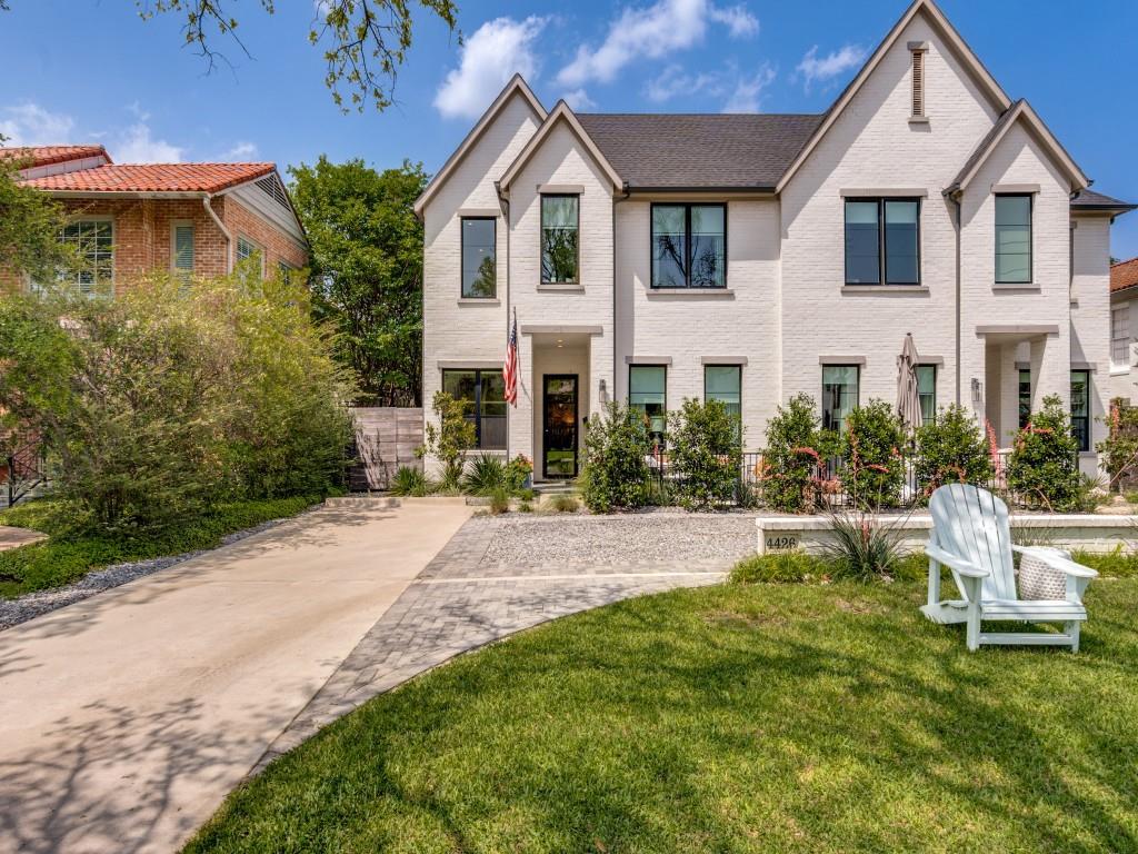 Beautifully designed single-family attached residence ideally situated in HPISD, offering convenient access to the Dallas North Tollway along with an abundance of nearby shopping, dining, & entertainment options. This thoughtfully laid-out 5-bedroom home combines comfort and upscale living, complete with study, expansive game room, and even a convenient in-home elevator. The first level has an open-concept living area highlighted by a gas fireplace, creating a warm & inviting atmosphere perfect for everyday living and entertaining. The gourmet kitchen is a true centerpiece, with a large island, breakfast bar seating, premium stainless steel appliances, and an oversized pantry. Designed with both style & practicality, the kitchen seamlessly overlooks the living space and flows effortlessly into the adjacent breakfast nook and dining area. Also located on the main level is a generously sized bedroom with its own ensuite bath, ideal for guests or multigenerational living, along with a conveniently placed powder room. Step outside to enjoy the covered patio, which is plumbed for a gas grill, perfect for outdoor gathering. A dedicated dog run adds an extra touch of convenience for pet owners. Upstairs on the second level, you’ll find the luxurious primary suite along with additional bedrooms and a well-appointed utility room. The primary suite offers a serene retreat, complete with two spacious walk-in closets and a spa-inspired bathroom featuring dual vanities, a soaking tub, and a separate walk-in shower. Each secondary bedroom is equally impressive, offering its own private ensuite bath and walk-in closet for ultimate comfort and privacy. The second floor also features a large game room, ideal for recreation or media use, along with a private study that provides a quiet space for work. A laundry room completes this level, enhancing the home’s overall functionality. This exceptional property offers a blend of luxury, space, and location, truly a place to call home.