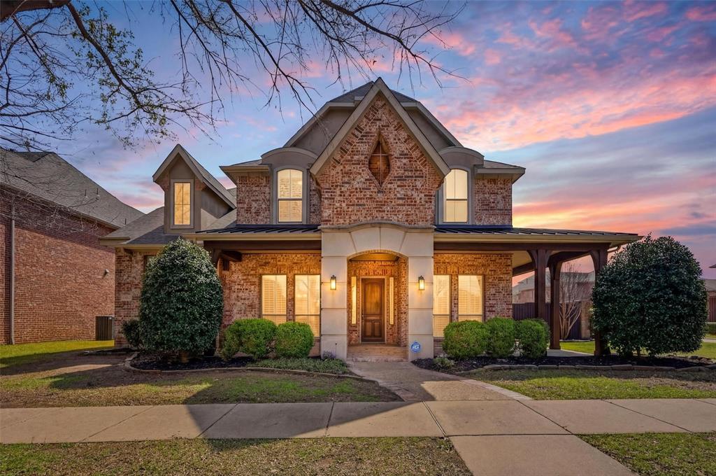 Welcome home to this stunning Landstar custom home on a premium corner lot in sought-after Frisco! Located in a desirable master-planned community with a pool, playground, and parks, this move-in ready Kingston plan offers a flexible layout ideal for multi-generational living, working from home, homeschooling, or entertaining family and friends.

A charming wrap-around porch with cedar columns creates a warm and impressive first impression. Inside, you'll find soaring ceilings, plantation shutters, and custom architectural details throughout. The spacious open kitchen is designed for both everyday living and entertaining, featuring new countertops, custom cabinetry, stainless steel appliances, double wall ovens, gas cooktop, large center island, breakfast bar, butler’s pantry, walk-in pantry, and a bright breakfast room. The downstairs primary suite offers a peaceful retreat with dual vanities, soaking tub, separate shower, custom chandelier, and an oversized walk-in closet. The main level also includes a private office with French doors and a formal dining room, providing both functionality and elegance. Upstairs, enjoy an incredible amount of living space with an open loft area, oversized game room, dedicated media room, and charming interior balconies, offering flexibility for family living, guests, hobbies, or study space. Recent updates include NEW flooring, NEW carpet, UPDATED bathrooms, UPDATED kitchen, and a NEW roof, making this home truly move-in ready. Conveniently located near Bacchus Park and playgrounds, just 3.5 miles from Frisco Commons Park, and close to top shopping and dining, this exceptional home offers location, style, and room to grow. Come experience everything this Frisco gem has to offer and do not miss out on this exceptional opportunity.