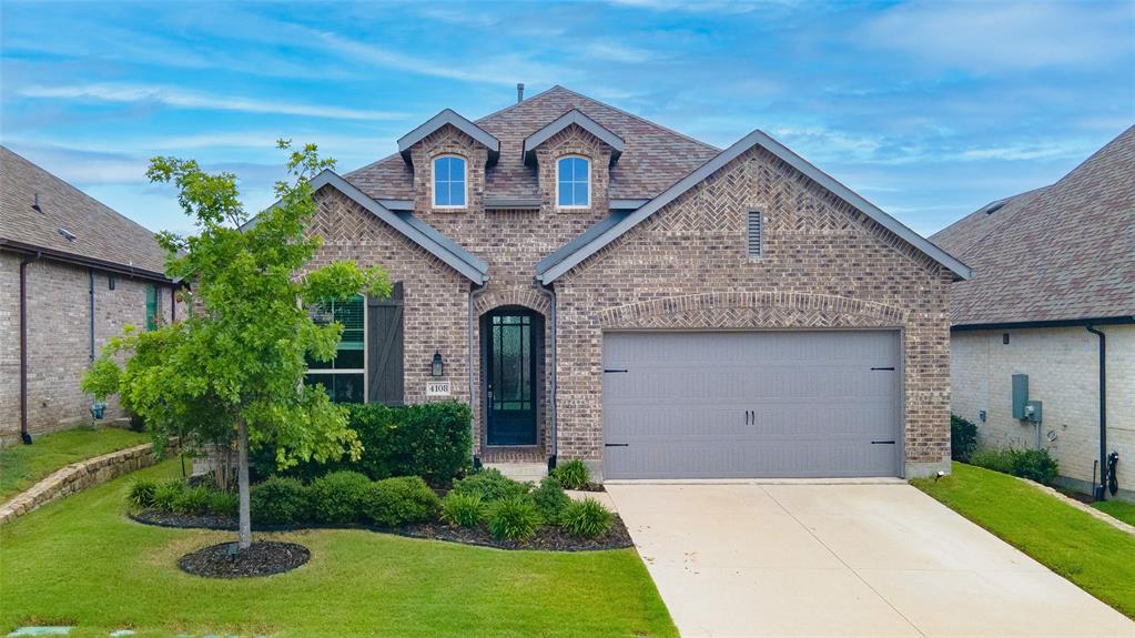 Welcome to this beautifully designed 4-bedroom, 3-bath home in highly sought-after McKinney ISD, where comfort, style, and functionality come together seamlessly. From the moment you step inside, you’ll notice the tall ceilings, abundant natural light, brand new carpets, and thoughtfully curated interior paint and designer lighting that create a warm yet modern feel throughout.

The open-concept layout is perfect for both everyday living and entertaining, featuring an oversized kitchen island, decorative backsplash, gas fireplace, and a charming breakfast nook with built-in bench seating—ideal for casual dining. Stylish decorative tile accents in the laundry room and bathrooms add an elevated touch of design and character.

A dedicated office with French doors offers a bright and private workspace, while the media room provides the perfect setting for movie nights or game days. Step outside to the spacious backyard, where a covered patio invites you to relax with your morning coffee, overlooking a large grassy yard with plenty of room to play or entertain.

Enjoy all the perks of a vibrant community with amenities including a pool, playground, fire pit area, pond, and scenic walking trails—perfect for an active lifestyle. The community pond is regularly restocked, offering a fantastic opportunity for residents to enjoy convenient, well-maintained fishing right in their own neighborhood. Perfectly positioned for convenience, with Costco just down the street, plus Westgrove Shopping Center featuring the new Whole Foods Market, La La Land Kind Cafe, and a variety of shopping and dining options—making everyday living effortless. This home truly checks every box with its thoughtful upgrades, flexible spaces, and inviting atmosphere—don’t miss your opportunity to make it yours!