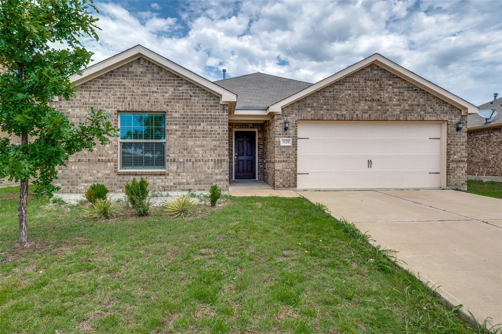 HOUSE LOOKS BRAND NEW WITH REFRESHED PAINT AND REPLACED CARPET!! Popular floor plan with 3 bedrooms AND an OFFICE-study-nursery off the living area with a CLOSET and glass french doors.  Split bedrooms with secondaries to left of front door and hall bath.  Master at back of property to the right with nice view of backyard.  Large living area with room for all of your furniture.  Island kitchen with granite, stainless steel appliances (including a REFRIGERATOR), nice cabinets, a pantry and an eating area.  Luxury Vinyl Plank flooring in kitchen, entry, and baths.  Baths with quartz counters and tiled shower, bath.  Master with linen closet. Covered patio with nice sized yard for family fun.  Popular area in Forney with neighborhood schools, daycare, a resort-style community pool among others, children's playground, trails for biking and jogging, ponds and picnic areas.  Hop, skip and a jump to HWY 80 for shopping, restaurants, entertainment, and all your needs and wants.