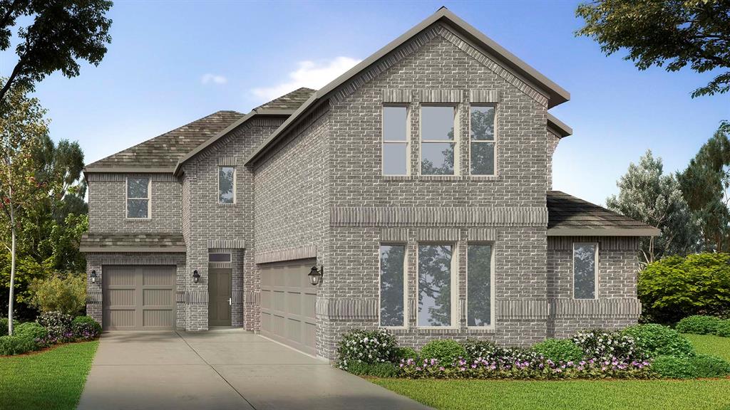 Beautiful new D.R. Horton home in the Morningstar community located in highly sought-after Aledo ISD! The Yorktown floorplan Elevation B with an estimated Fall completion, offers a spacious two-story layout with 5 bedrooms, 3.5 bathrooms, a game room, and a split 3-car garage with separate single and double bays, ideal for added storage or multiple vehicles. The open-concept design features a generous family room that flows into the dining area and modern kitchen, creating an inviting space for everyday living and entertaining. The kitchen includes 42” upper cabinets with crown molding, cabinet hardware, soft-close drawers and cabinets, quartz countertops, a ceramic tile backsplash, stainless steel appliances, a gas range, and a pantry for added storage. RevWood flooring extends throughout the main living areas for durability and style, and a convenient mud bench area adds everyday functionality. The private primary suite is located on the first floor and features an en-suite bath with dual sinks, a separate soaking tub and walk-in shower, and a spacious walk-in closet. Four additional bedrooms are located on the second level along with a large game room, providing flexible space for family, guests, or hobbies. A covered patio enhances outdoor living, while modern finishes, energy-efficient construction, and America’s Smart Home Technology package add everyday convenience. Exterior features include a landscaping package with a full sprinkler system and a fully fenced backyard. Morningstar residents enjoy resort-style pools, playgrounds, parks, a dog park, and scenic walking trails.