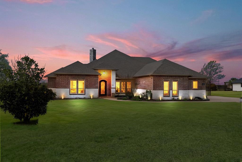 REDUCED & READY!  Come tour this custom ONE STORY on nearly 2 Acres located on a peaceful low traffic cul de sac one street community. 
Maintained to near perfection, this property offers a perfect blend of space, functionality, & a smart thoughtful design that boast lots & lots of usable, comfortable spacious living space & a SECOND PRIMARY BDRM for multi-generational use! Welcome your friends & family to an open design filled with natural light with tons of windows that’s perfect for entertaining as well. The heart of the home features a well-appointed kitchen complete with a prep kitchen and two pantry's, ideal for hosting and keeping the main space pristine. POST TENSION PIERED BEAM FOUNDATION with 4 SPACIOUS BDRMS, (TWO PRIMARY SUITES) this home truly shines in its versatility. This awesome home design offers an ideal MULTI-GENERATIONAL SET UP perfect for MIL’s, Teenagers, Nanny’s, Home Caregivers etc. that offers direct entry from garage leading to the GUEST SUITE on North Side of the Home complete with space for a separate living area—offering comfort, privacy, and independence all under one roof. Outdoors, your private retreat awaits with a sparkling pool and spa, perfect for relaxing and cooling off on those warm Texas days, all set against the backdrop of your spacious private homesite. ATTN: Car enthusiasts or those needing extra storage will appreciate the FOUR CAR GARAGE, (4th is 24’ deep) while peace of mind comes with a WHOLE HOUSE GENERAC GENERATOR ensuring you are never without electricity! Electronic Patio Screening and all security Cameras Stay with the Home.