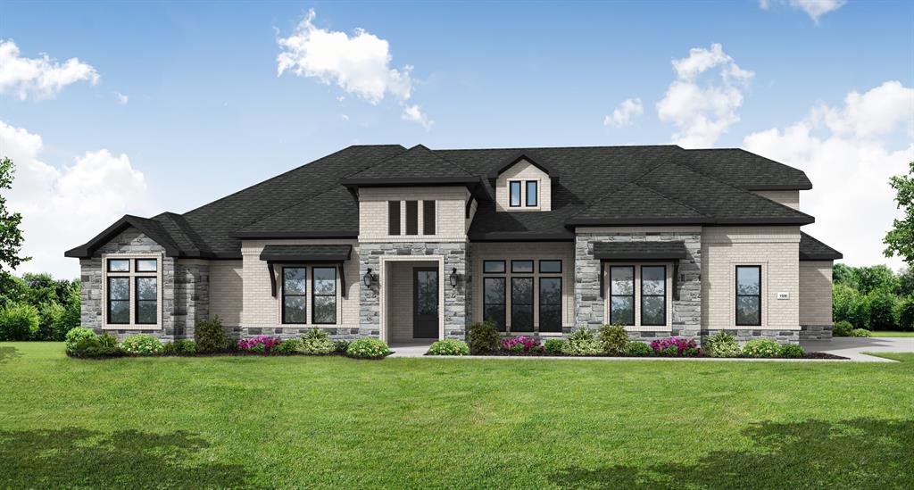MLS# 21133394 - Built by Doug Parr Homes - Jun 2026 completion! ~ This stunning new construction single-family residence in Brock Heights offers 3 spacious primary bedrooms and 3 and a half bathrooms, meticulously designed for modern living. Spanning 3,705 square feet, the open floorplan features a cozy family room with a stone fireplace and decorative lighting throughout. The chef’s kitchen boasts a large island and pantry, complementing the two dining areas perfectly.  The home includes a dedicated living area, making entertaining a breeze. Enjoy outdoor relaxation on the covered patio, while the expansive backyard provides plenty of space for outdoor activities. Additional highlights include a two-car garage, central heating and cooling systems, and a durable composition roof.  Located within the highly regarded Brock ISD, this property is a fantastic opportunity for families. Completion is estimated for June 15, 2026. Embrace the chance to personalize your dream home in this vibrant community.