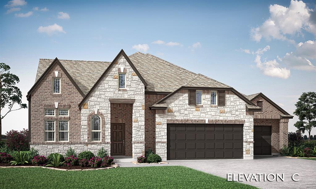 Brand New! Never Lived In! This Primrose FE by Bloomfield Homes offers 4 bedrooms, 2.5 bathrooms, gameroom, study, and formal dining. Situated in the desirable Timberbrook community, this thoughtfully designed 2,775 sq ft home showcases an open-concept layout with extensive upgrades throughout, including a Deluxe Kitchen with double ovens, 5-burner gas cooktop, quartz countertops, upgraded backsplash, large island, and pendant lighting that flows seamlessly into the family room highlighted by a stunning floor-to-ceiling stacked stone fireplace, while the study features elegant glass French doors and the formal dining area has been opened for a more expansive feel; engineered wood floors extend through main living areas and the primary suite, complemented by 8' interior doors, upgraded baseboards, mud room with built-in bench near the utility room for added storage and organization, tankless water heater, added electrical enhancements, and 2-inch faux wood blinds throughout, with a spacious primary retreat offering upgraded finishes, generously sized secondary bedrooms including Bath 2 with a shower, a covered patio with gas stub for outdoor entertaining, and an oversized 3-car garage, all enhanced by strong curb appeal featuring an 8' front door, gutters, and upgraded exterior finishes; Timberbrook is a master-planned community offering miles of walking trails, tree-lined parks, greenspaces, playgrounds, a dog park, a community pool and pool house, and an onsite elementary school. Visit Bloomfield Homes today at Timberbrook to tour this gorgeous Primrose FE.