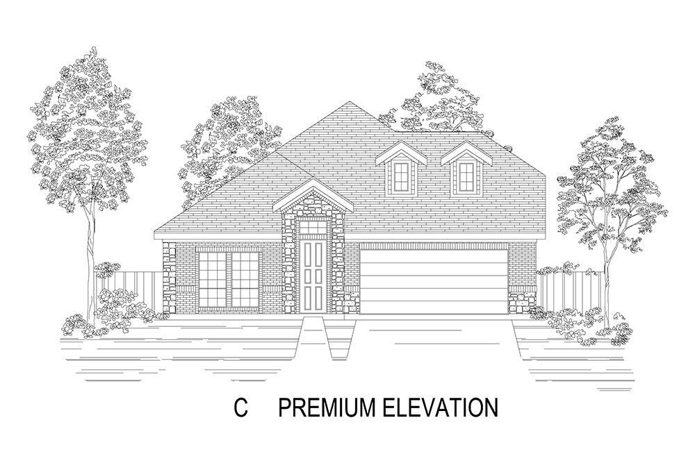 MLS# 20440547 - Built by First Texas Homes - Ready Now! ~ Buyer Incentive!. - Up To $15K Closing Cost Assistance for Qualified Buyers on select inventory! See Sales Counselor for Details! NORTH FACING LOT!!! This home features a stunning front elevation with steep roof pitches and stone accents. A grand entrance with soaring ceilings, covered front porch a linear fireplace, and Luxury Vinyl flooring throughout the first floor. The home has 12' wide stacking doors that lead to the covered patio, making this a great home for entertaining. A kitchen lover’s delight with White quartz countertops, a 36' gas cooktop with double oven and a large island workspace. Large closet with high ceiling throughout the home. Many upgraded features are planned for this brand-new home!!