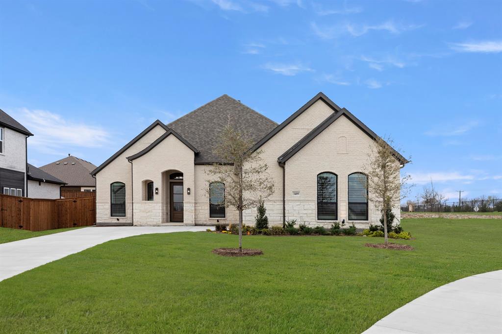 MLS# 21271182 - Built by Windsor Homes - Ready Now! ~ Welcome to this stunning new construction home in the desirable Nelson Lake Estates in Rockwall. This traditional-style residence features 3 bedrooms and 3.5 bathrooms, providing comfort and space for family and guests alike. The open-concept floorplan creates seamless flow between the gourmet kitchen and the inviting living area. The kitchen features quartz countertops, a large center island, walk-in pantry, and high-end finishes. The living room is anchored by a cozy gas fireplace, making it the perfect gathering space. Additional highlights include a dedicated study and a media room, ideal for working from home or entertaining. Step outside to enjoy the covered patio overlooking the landscaped interior lot, complete with a full sprinkler system. Quick Move-In Highlights: Media Room, Outdoor Fireplace, Cul de Sac lot, over-sized walk-in closet in the primary