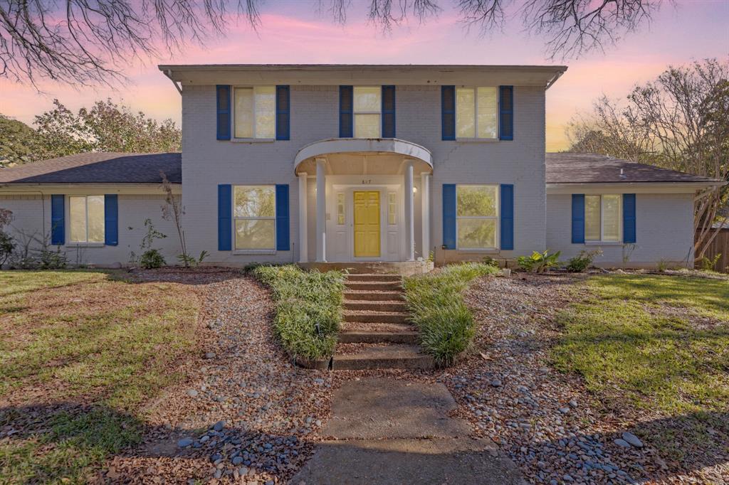 Executive home with a pool. Beautiful mature neighborhood with rolling hills and many trees. Appears to be away from city but has easy access to I 30. Updated kitchen with granite counter tops, custom backsplash, pass through serving window and stainless-steel appliances including refrigerator. Formal living, dining room and office with built-in cabinets and desk all on the first floor. Den has fireplace and wet bar. Master is down and makes a split bedroom arrangement. One bedroom upstairs could be second master with private entrance to bathroom and walk-in closet.  One bedroom upstairs is split from the other two. Balcony off of game room upstairs looks over backyard with inground pool that has custom stone wall. There are many mature trees on the lot and extra parking at rear of house to garage. Covered patio outback for continued enjoyment of inground pool. Wonderful home for entertaining or large gatherings. There's still time to be in your new home by Christmas or the end of the year depending on your goal. You will be ready for the pool fun when spring comes! Don't miss your chance to own this amazing home! Seller will pay buyer concessions at acceptable price (ie closing cost, buy downs) Seller says bring all offers!