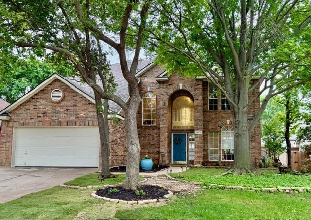 Nestled in Shadow Ridge South, Flower Mound, this stunning home blends timeless comfort with modern elegance in A-rated Lewisville ISD one of Texas's top school districts.  Set on a quiet, tree-lined street, the home showcases soaring ceilings, abundant natural light, and an open floor plan anchored by a cozy fireplace. The gourmet kitchen boasts stainless steel appliances, double ovens, and granite counters, while a dedicated first-floor office provides the perfect workspace for remote work or study. The first-floor primary suite is a tranquil retreat featuring dual walk-in closets and a luxurious soaking tub with serene backyard views. Upstairs, discover a versatile loft or flex room ideal for gaming, studying, or working from home—plus two spacious bedrooms that comfortably accommodate family and guests. Meticulously maintained with recent updates including a new roof (2023), HVAC (2024), water heater (2023), engineered wood flooring (2025), improved drainage, and refreshed landscaping (2025). The foundation includes a lifetime warranty for added peace of mind.  Ideally located minutes from Shadow Ridge & Heritage Parks, the vibrant Lakeside DFW area, major highways, DFW Airport, shopping, and entertainment. HOA just $298 year!  Click the Virtual Tour link to explore the 3D walkthrough!