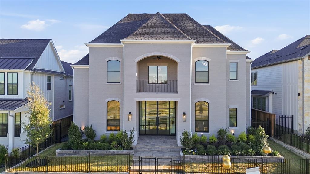 MLS# 20853909 - Built by Huntington Homes - November completion! ~ New French Eclectic Giselle plan from Huntington Homes overlooking PGA golf course. Stunning painted brick w double glass doors at entrance invite you into the great room w 22ft ceilings, wood beams and an abundance of natural light from the 10ft tall sliders and windows. Dining has hutch w wine towers. Top of the line kitchen w Wolf & Subzero appliances, custom furniture quality cabinets, 10 ft island & prep kitchen w icemaker, prep sink, 2nd Subzero fridge & 2nd dishwasher. Study w pocket office & built ins. Primary has spa bath & custom closet design. All ensuite bedrooms. Downstairs media for movie night fun. Gameroom has wetbar & balcony to watch the PRO tournaments. Outdoor living has Wolf grill, mini fridge & fireplace. This is a must see! FINAL OPPORTUNITIES!
