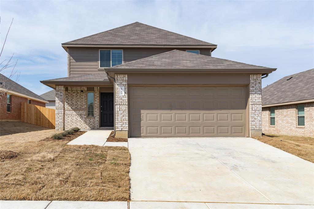 The Drake II is an inviting 2 story home with 4 bedrooms and 2.5 bathrooms. This plan has a spacious living area with views into the kitchen and dining area. The master suite is downstairs and has a spacious bathroom and walk-in closet. Upstairs has another living area, or flex space, and the remaining 3 bedrooms. With over 2000 sq ft of living area, this is one of our most popular two-story plans. Features wood-grain vinyl plank flooring, two car garage, fenced backyard, and a sprinkler system.