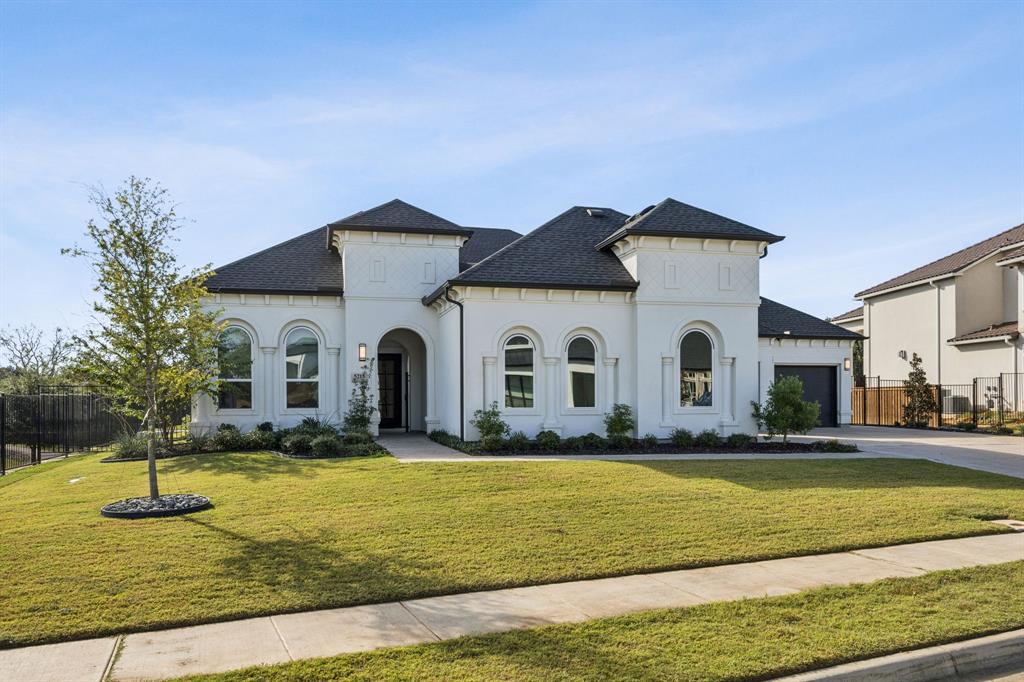 BREATHTAKING WATERVIEWS!!Outdoor entertaining. Low maintenance TURF yard, pool with heater, water features, putting green. 2 separate covered patios. Custom pool cabana incl 65 inch modern gas fireplace, motorized shades, fan, b-i stone kitchen; 36 inch Blackstone griddle, 2 frig beverage drawers, stainless pull-out trash, drawers and storage. Patio has motorized shades. (2) bromic dual element electric heaters and fan. Views from entire property of your Stucco, 1.5 story Mediterranean ONE-OF-A-KIND, $300K prem elevated .47 acre lot, offering every LIFESTYLE LUXURY. Private Courtyard entry, iron security gates. Oversized waterfall custom Calcutta Island, Dual Convection Oven, microwave drawer, 6 burner gas stovetop, trash pull-out and addtl storage cabinets below island. Custom walk-in pantry. Separate dining has motorized shades, Built-in wine racks, glass doors and puck lights. Custom B-I office w puck lights, motorized shades and modern Barn door for privacy. His & her separate custom walk-in closets. Fabulous double entry shower has dual walk-in 14 ft length Dual rain showers & dual heads. Separate soak tub with handheld sprayer. Dual modern lit Medicine cabinet mirrors and sit-down vanity area. Generator, Built-In custom mudroom, 4-car garage with B-I cabs, tool area. Custom Built-in laundry room. 2 Lift & slide doors along back of home with priceless Views of pool and calming pond water features. Designer lights, wallpaper & accents thru out home.