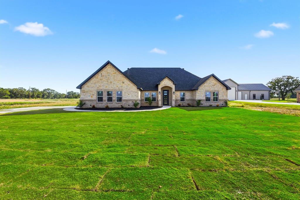 Move-In Ready New Construction on 1 Acre! Spacious 4-bed 2.5-bath home with an office situated on a full acre outside city limits. This new build features a modern, open-concept design with sleek finishes throughout and a desirable split floor plan for added privacy. The living area flows seamlessly into the kitchen and dining, creating an inviting space for everyday living or entertaining. The primary suite offers a spa-like bath and a generous walk-in closet. Enjoy peaceful country living with no city taxes and plenty of room to roam. Seller offering $15,000 credit toward closing costs or interest rate buy down, making this home even more affordable!
