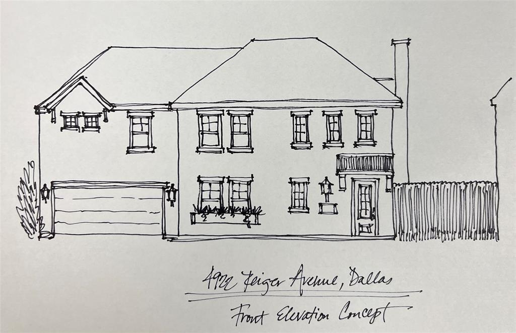 Use our provided inspiration, or come up with your own plans!  Choose your direction.  Extremely deep lot with allowance from the City of Dallas for three homes.  The concept plan provided is not approved, but was run by planning and zoning.  Would allow for three 3-bedroom, 2.1-bathroom, two story homes of approximately 1550 square feet each with a 15' x 23' yard.