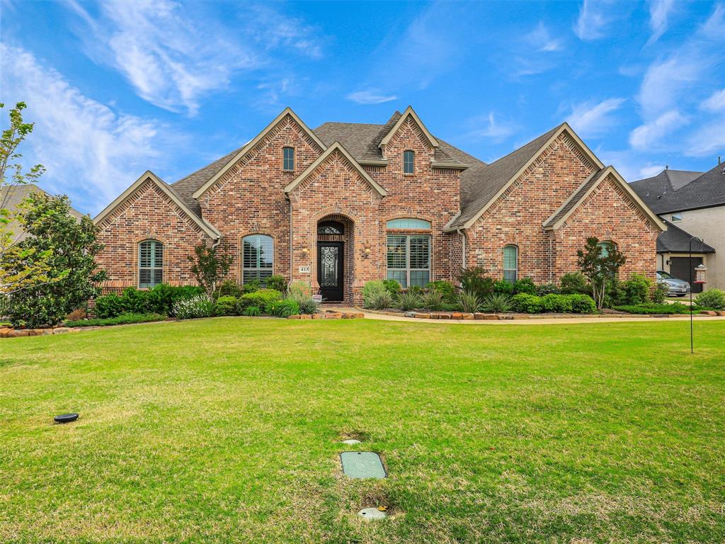 OPEN HOUSE SUNDAY 6-14 2:00-4:00!! Original owners designed and created this exceptional plan of this 4 bedroom, 3 bath one story home. It combines luxury finishes with everyday functionality for maximum enjoyment. The private study features custom wood cabinetry and stunning 12-foot coffered ceilings, creating an impressive space for work and relaxation. Elegant Dining Room with 12-foot coffered ceilings and rich wood trim.  Butlers Pantry just off dining makes entertaining easy.  The kitchen is thoughtfully positioned with beautiful views to the spacious patio with fireplace and resort style pool, and open to the dining and great room space - perfect for entertaining and daily living.  Chef will be inspired in the well appointed kitchen offering professional grade Thermador appliances, enormous island, and walk in pantry. Secluded Primary Suite offers a true retreat with spa-inspired bath and seamless flow from oversized closet to the laundry room.  4th Split Bedroom could flex into a second primary bedroom with walk-in closet and easy access to full bath.  Additional secondary bedrooms also split and are served by a full 3rd bath. You will enjoy the 36 inch doors throughout the home.  Located in the excellent Lovejoy ISD and City of Lucas.  Additional highlights to this perfect haven include generous storage - with stairs in 3rd garage to attic storage & extra storage closet under stairs (3rd bay single 16 x 22 garage).  Smart design in every space with timeless craftsmenship & luxury details.  Pool and separate spa create a space for relaxation and entertainment throughout much of the year.  Heat pump for pool not only offers heat but cooling of the water.  Landscape creates a luxurious environment and water features and sound surround system add to the ambiance. Every feature you can imagine to make this one the perfect choice.   Generac 24 kw generator for uninterrupted power. Built in pest control system throughout the home.