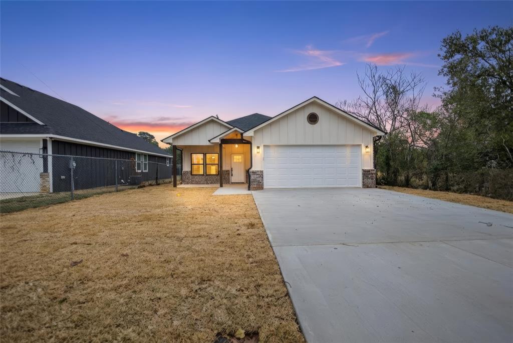 Beautiful new construction home featuring 3 spacious bedrooms and 2 full baths. The open-concept layout offers a bright living area with vaulted ceilings and elegant granite countertops in the kitchen. The primary suite includes a stunning tiled walk-in shower and walk-in closet for a luxurious touch. Energy-efficient foam insulation helps keep utility costs low year-round. Complete with a 2-car garage and a fenced backyard—perfect for privacy, pets, or entertaining. Move-in ready and built with quality in mind!