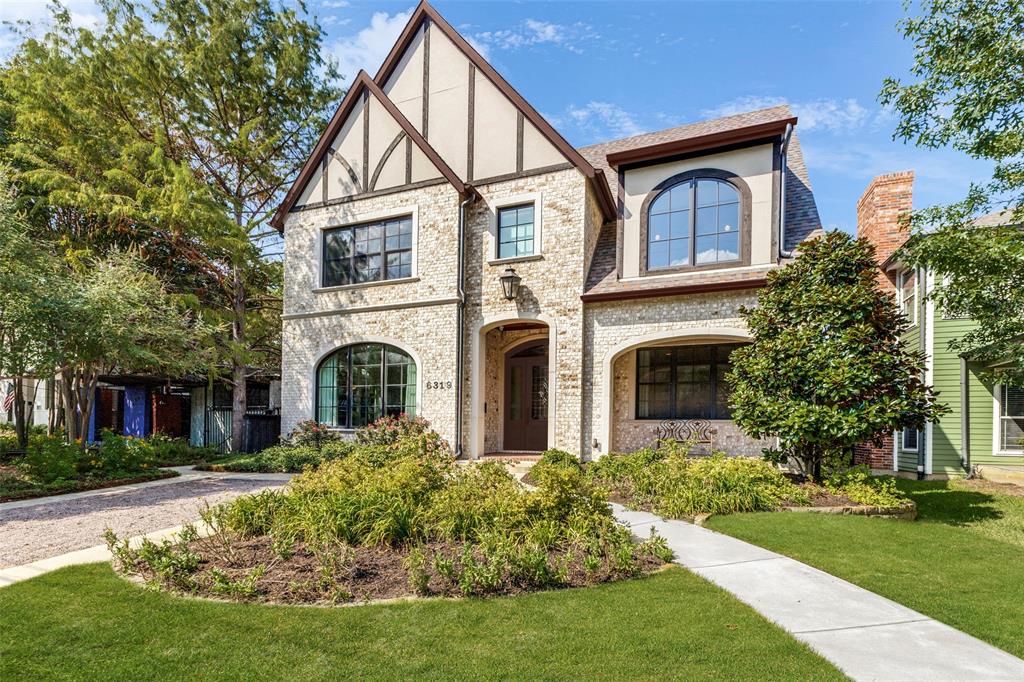 Custom built for the homeowners by Newport Homes, this one-of-a-kind property sits on an OVERSIZED LOT (220FT DEEP) in the coveted Lakewood Heights neighborhood with unfinished GUEST QUARTERS and a 4-CAR GARAGE! Enjoy the chef's kitchen complete with commercial appliances, double-wide fridge, two trash pull outs, a pot-filler, dual sinks, an expansive island, a large walk-in-pantry, & plenty of storage. The kitchen opens onto the dining space, living room, and wine room, perfect for entertaining. A large office space is located at the front of the house with built-in shelving and beautiful french doors. Relax in the primary bedroom, which boasts vaulted ceilings with wood beams, hickory wood flooring, & a spa-like ensuite bathroom. Four additional bedrooms are located on the second floor in addition to a gameroom or flex space. Enjoy the fruit & vegetable garden, or design your ideal backyard with the ample amount of backyard space. Mockingbird ISD! HVAC is installed in guest quarters.