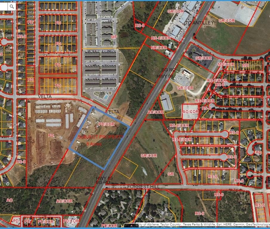 Owner Finance Option.  Prime Retail Development Site on Buffalo Gap Rd Just South of Antilley.  Multiple Development Tracts available (See attached Site Plan).  Across the street from Dollar Tree, Taco Casa, & Dollar General and surrounded by Multi-family and Single Family homes.  Tract 5 on the attached Site Plan.