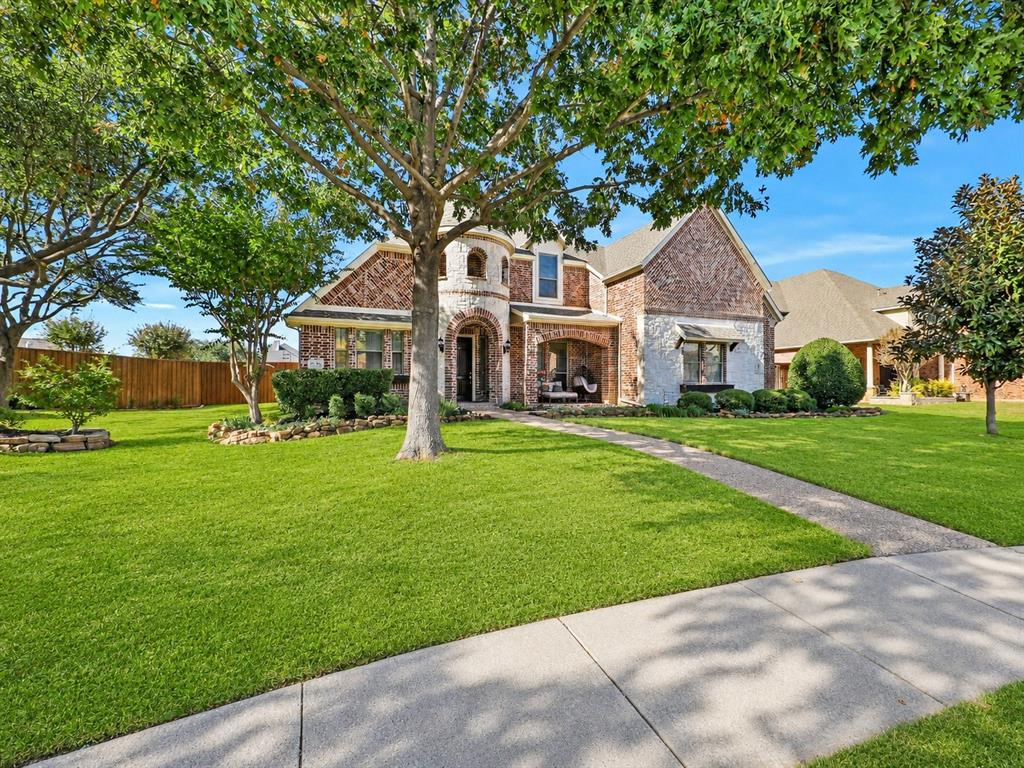 EXTENSIVE Feature LIST attached in the transaction desk MLS ATTACHED.***NOTE THERE IS A GAS CONNECTION IN THE KITCHEN AT THE COOKTOP.***Welcome to this exceptional home in the highly desirable Hunters Landing community. A charming covered front porch welcomes you into a dramatic cathedral entry highlighted by a sweeping curved staircase. Hand-scraped oak wood floors flow through the main living spaces, creating a warm and timeless backdrop. Just off the entry, the private study offers flexibility with a built-in Murphy bed and closet—perfect for guests or a home office. The chef’s kitchen is designed to impress with a large island, built-in microwave, double ovens, and seamless connection to the living and dining areas. The primary suite is a true retreat, featuring a spacious sitting area, spa-like ensuite bathroom, and an oversized walk-in closet. Also located on the main level is a private guest suite with a walk-in closet, access to a full bathroom, and convenient entry to a one-car garage. Upstairs, entertainment takes center stage with a generous game room and a dedicated media room complete with surround sound, projector, and screen. Three additional bedrooms—all with walk-in closets—are complemented by two full bathrooms. Step outside to an entertainer’s dream backyard. A cedar pergola shelters the custom stone outdoor kitchen, featuring a built-in Turbo grill, sink, drawers, and bar seating. The expansive outdoor living center spans the back of the home and includes dual ceiling fans, a mounted TV, and stamped concrete flooring—perfect for year-round enjoyment. This home offers an exceptional blend of comfort, functionality, and resort-style living in Hunters Landing. EXTENSIVE Feature LIST attached in the transaction desk ATTACHED to MLS.