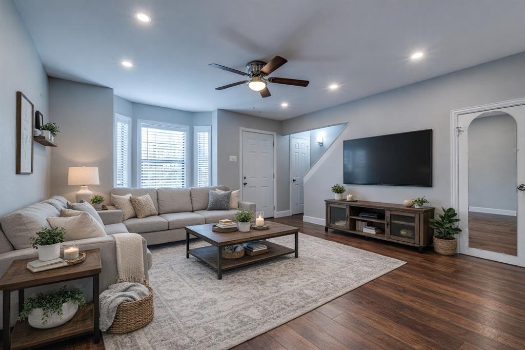 Stunning, fully REMODELED 2-bedroom, 2.5-bath condo with a 2-car garage in a prime Dallas location. This beautifully updated residence features brand-new flooring throughout, granite countertops, breakfast bar, modern lighting, new windows and doors, and all-new appliances. Every bathroom has been completely remodeled with stylish, contemporary finishes. The thoughtfully re-designed living space includes the removal of the fireplace to create a more open, spacious layout—perfect for modern living and entertaining as well as opening up the stairwell in the downstairs bath to add more ceiling height, creating a more open space. Additional upgrades include a hot water heater recirculating pump, providing near-instant hot water, improved energy efficiency, and added daily convenience. The HOA offers exceptional value by including all water for residents (personal use as well as the pool), trash, sewer, all grounds maintenance - including the pool and common area electric for lighting and security cameras. A short 50 yard walk to White Rock Trail, this home is ideally located just minutes from Topgolf, Greenville Avenue, and Downtown Dallas as well. This home offers unbeatable access to dining, shopping, recreation, and major highways. Whether you’re looking for a turnkey personal residence or a strong investment opportunity, this property has a proven rental history and is positioned in one of Dallas’s most desirable and convenient areas. Move-in ready, low maintenance, and perfectly located—this is urban living at its best.