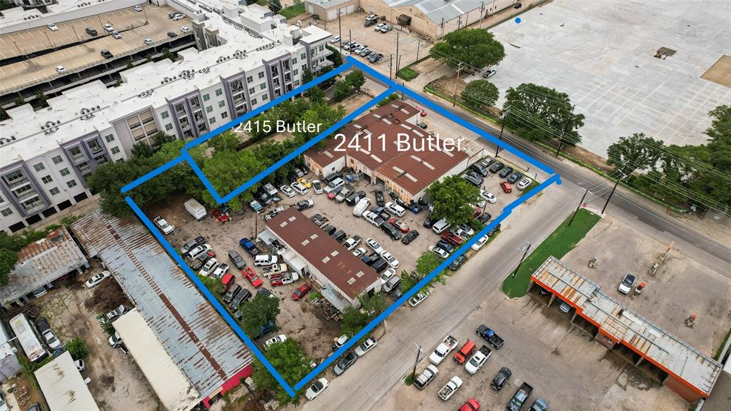 OVER Half an ACRE CORNER TRACT WIHTH MULTI-USE ZONING IN THE HIGHLY SOUGHT-AFTER UPTOWN MEDICAL DISTRICT GROWTH CORRIDOR!  ONE OF THE BEST LAND VALUE OPPORTUNITIES CURRENTLY AVAILABLE IN THE UPTOWN MEDICAL DISTRICT DART CORRIDOR.
PROPERTY HIGHLIGHTS:
 OVER ½ACRE CORNER PARCEL
MULTI-USE ZONING
CORNER FRONTAGE ON TWO STREETS
UTILITIES AVAILABLE
EXISTING MONTH-TO-MONTH TENANT PROVIDING CURRENT INCOME
NO LONG-TERM LEASE RESTRICTIONS
MINUTES FROM LOVE FIELD AIRPORT
STRONG REDEVELOPMENT AND INVESTMENT POTENTIAL

ADDITIONAL OPPORTUNITY: THE ADJACENT PARCEL AT 2415 BUTLER IS ALSO AVAILABLE FOR PURCHASE , CREATING A RARE ASSEMBLAGE OPPORTUNITY FOR A LARGER-SCALE DEVELOPMENT PROJECT.
WHETHER YOU ARE PLANNING MULTIFAMILY, MIXED-USE, RETAIL, OFFICE, AUTOMOTIVE, OR OTHER COMMERCIAL DEVELOPMENT, THIS PROPERTY OFFERS A STRATEGIC LOCATION IN ONE OF DALLAS' MOST ACTIVE REDEVELOPMENT CORRIDORS WITH SIGNIFICANT UPSIDE POTENTIAL.
FOR INVESTORS SEEKING IMMEDIATE CASH FLOW, THE CURRENT TENANTS ARE ON MONTH-TO-MONTH LEASES, PROVIDING FLEXIBILITY FOR FUTURE DEVELOPMENT OR OWNER OCCUPANCY. THE BUILDING HAS A HISTORY OF BEING CONFIGURED FOR THREE INDIVIDUALLY METERED TENANT SPACES, OFFERING THE OPPORTUNITY TO OPERATE YOUR OWN BUSINESS WHILE LEASING THE REMAINING PORTIONS OF THE BUILDING TO ADDITIONAL TENANTS. DON'T MISS THIS RARE CHANCE TO ACQUIRE A HIGH-VISIBILITY CORNER SITE IN ONE OF DALLAS' FASTEST-GROWING AND MOST DESIRABLE COMMERCIAL CORRIDORS.