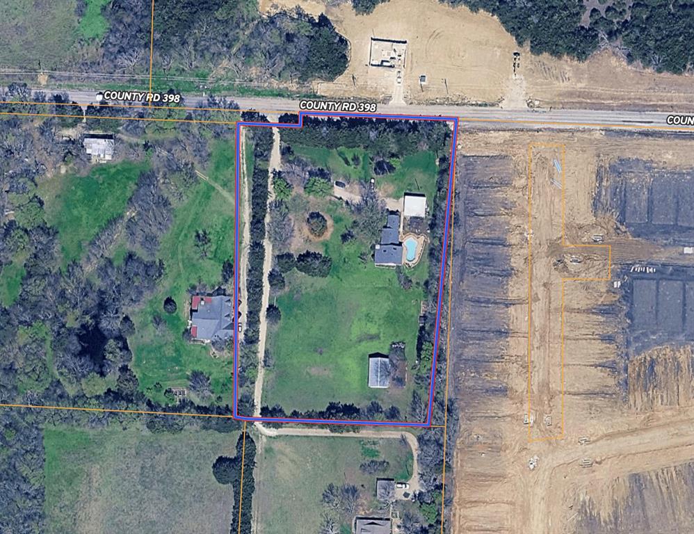 Three acre tract of land in Southern Princeton area.  Lowry Crossing ETJ, no city limits. Property priced for the land, no city limits and proximity to City of Princeton Utilities,  not improvements on current property. No known floodplain. 2200 feet East from FM 546. 325 feet of road frontage on CR 398. Culleoka Water serves the property. City of Princeton Water and City of Princeton Sewer utilities are located adjacent to the property. DR Horton is developing single family lots to North and East of the Subject Property. Property currently has 2 story home with detached garage, swimming pool and barn, currently on septic and Culleoka SUD Water. New Survey available.  Access easement along western boundary of property. Brochure, Survey and Legal Description located in Transaction Desk.