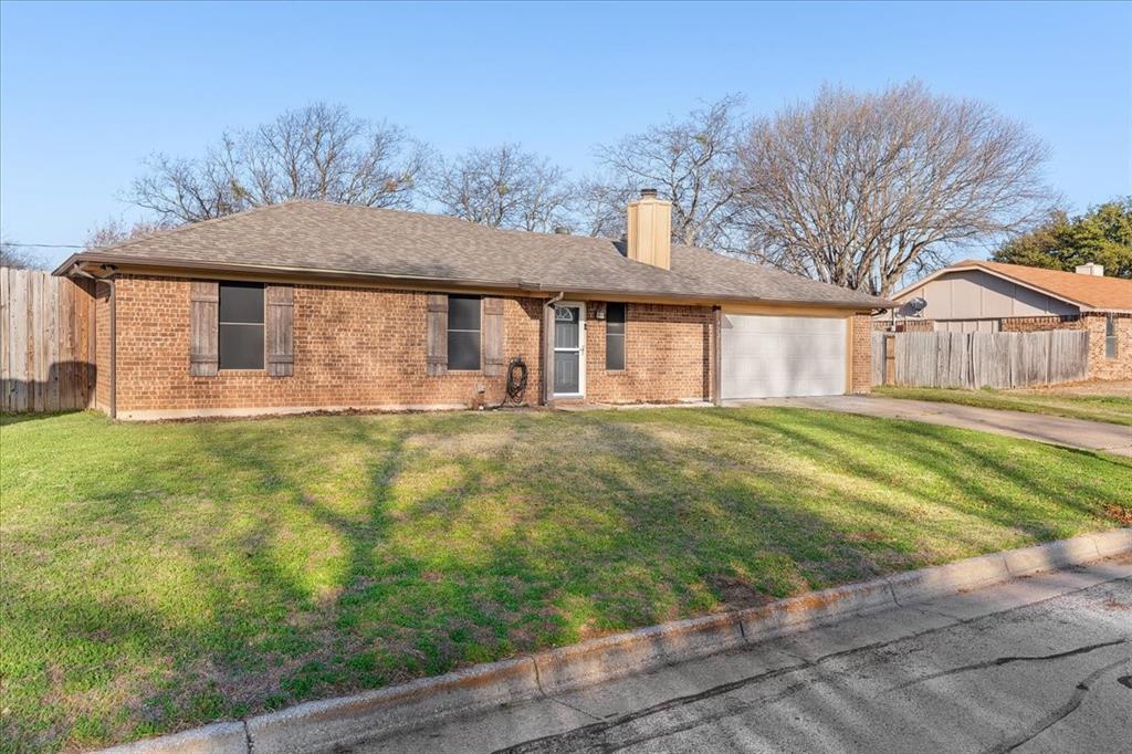 Welcome to this charming and impeccably maintained home with an amazing entertainer's backyard!  The 3 bedroom home has a brick wood burning fireplace, two car garage, gutters, motion security flood light, large side gate that allows for RV & Boat parking in the backyard. The spacious backyard  has room for everything and comes with a giant storage building, above ground pool with custom deck area, and a shady covered patio with patio misters to keep you cool on sunny summer days. recent remodel includes kitchen, bathroom, new flooring throughout, new roof, new Air Conditioner in 2019, new pool pump, filter, liner and motor in 2021. This home is conveniently located near the elementary, middle & high school, shopping, restaurants, Old Town Burleson and I 35 access.