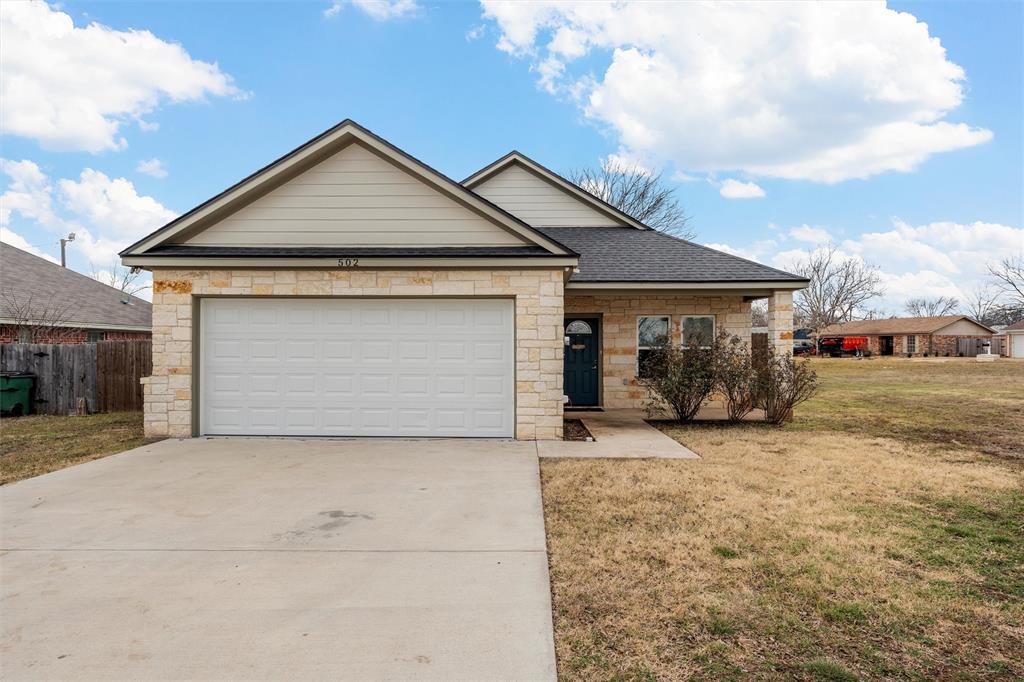 Located in the growing community of McGregor, just minutes from Waco, this nearly new home is in pristine condition and truly move-in ready. While many newer homes sacrifice space, this one delivers both generous interior living and room to enjoy outside.  The open living area flows seamlessly into the kitchen, where a large central island serves as the perfect hub for cooking, conversation, or casual dining. Leathered granite, clean quartz countertops, and stainless steel appliances elevate the space, making it stand out from the rest. A spacious, recessed breakfast room offers additional dining space for everyday meals or more formal occasions.  The primary suite is a standout, featuring dual closets, dual vanities, and a beautifully tiled shower.  Conveniently located near all McGregor schools and just 25 minutes from the heart of Waco, this home offers comfort, space, and easy living.  Work from home is easy with available fiber-optic cable.  Make your move-in a breeze by asking about appliances and furniture that can stay with the home.