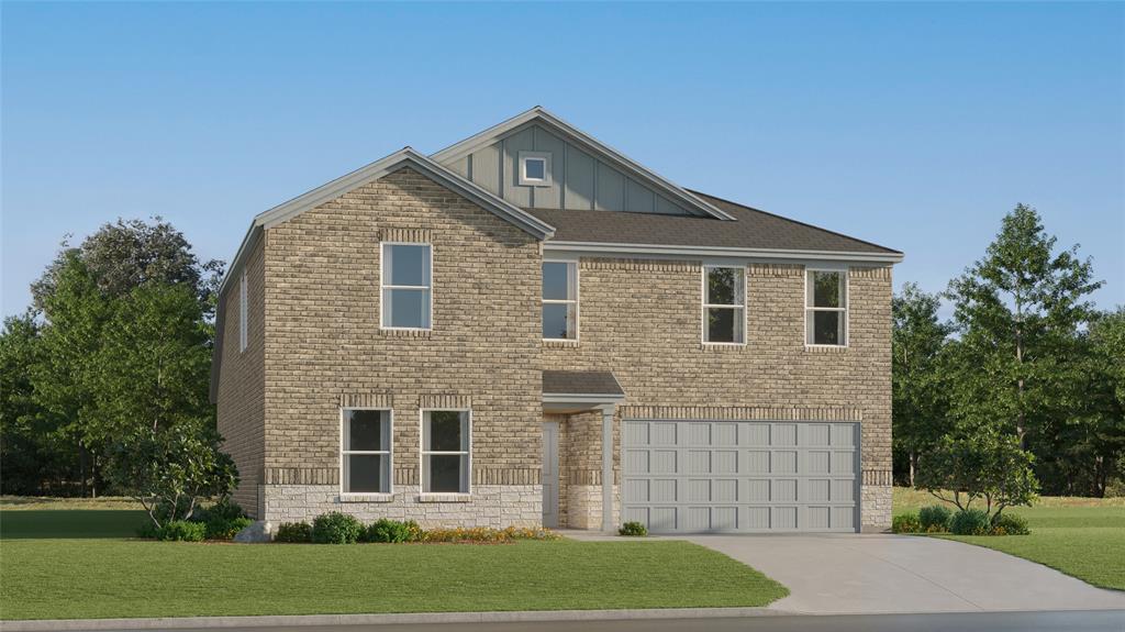 This new four-bedroom home offers convenient single-story living. Three bedrooms boast a private location near the front of the home, leading to an open-concept layout shared between the kitchen, living and dining areas. A versatile flex space is tucked away to the side, and a luxurious owner’s suite is nestled into a private rear corner, complete with a full bathroom and walk-in closet.
Prices and features may vary and are subject to change. Photos are for illustrative purposes only.