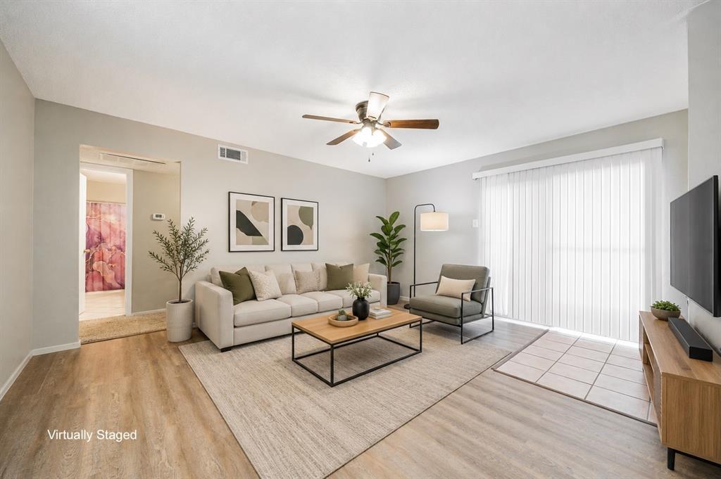 Seller offering $5,000 in concessions for buyer's closing costs with a strong offer. Discover effortless, first-floor living inside the gated Bent Tree Forest Condos community in your new 2-bedroom, 2-bath condo! The inviting living space is thoughtfully designed with natural flow and showcases a stylish wet bar with wine rack, glass-front cabinetry, and accent lighting, creating a perfect setting for entertaining or relaxing evenings at home. The light-filled eat-in kitchen features abundant cabinetry, a breakfast bar for casual dining, and a layout that balances function and comfort. Both bedrooms are generously sized, paired with two full baths that offer flexibility for guests, work-from-home space, or everyday living. The primary retreat is complete with two walk-in closets, and the oversized laundry room provides generous built-in storage, making daily living both stylish and practical. Step outside to a covered, fenced patio, an ideal outdoor retreat for morning coffee or winding down at the end of the day. Residents enjoy resort-style amenities including a community pool, hot tub, and tennis courts, all within a secure, well-maintained environment. Ideally located with quick access to the Dallas North Tollway, George Bush Turnpike, and I-635, and just minutes from shopping, dining, and entertainment, this home delivers low-maintenance North Dallas living in a great location. Proudly Claim Your Piece of Texas!  Covered parking space 194, uncovered parking space 196.