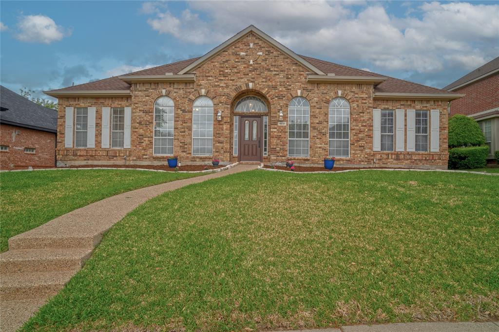 Tucked into the established Deerfield community, just a short drive from Legacy West, top-rated schools, and major commuter routes, this fully refreshed single-story home combines everyday convenience with standout style.  Offering 4 bedrooms and 3 full baths, the thoughtfully designed open-concept layout provides both functionality and flow. Each bedroom is connected to a bathroom, including a convenient Jack-and-Jill setup shared by two secondary bedrooms—ideal for guests or family living. * Complete New Roof installed on April 2026!!!  Recent updates elevate the home throughout, including newer engineered hardwood flooring, fresh interior paint, modern door hardware, updated lighting fixtures, newer window coverings, and a recently replaced water heater—delivering a move-in-ready experience.  The home features two spacious living areas and two dining spaces, giving you flexibility for both entertaining and everyday comfort. Step outside to your private backyard retreat, complete with a sparkling pool—perfect for relaxing afternoons or hosting gatherings.  With its prime location near shopping, dining, and entertainment, this home offers the perfect balance of tranquility and accessibility.