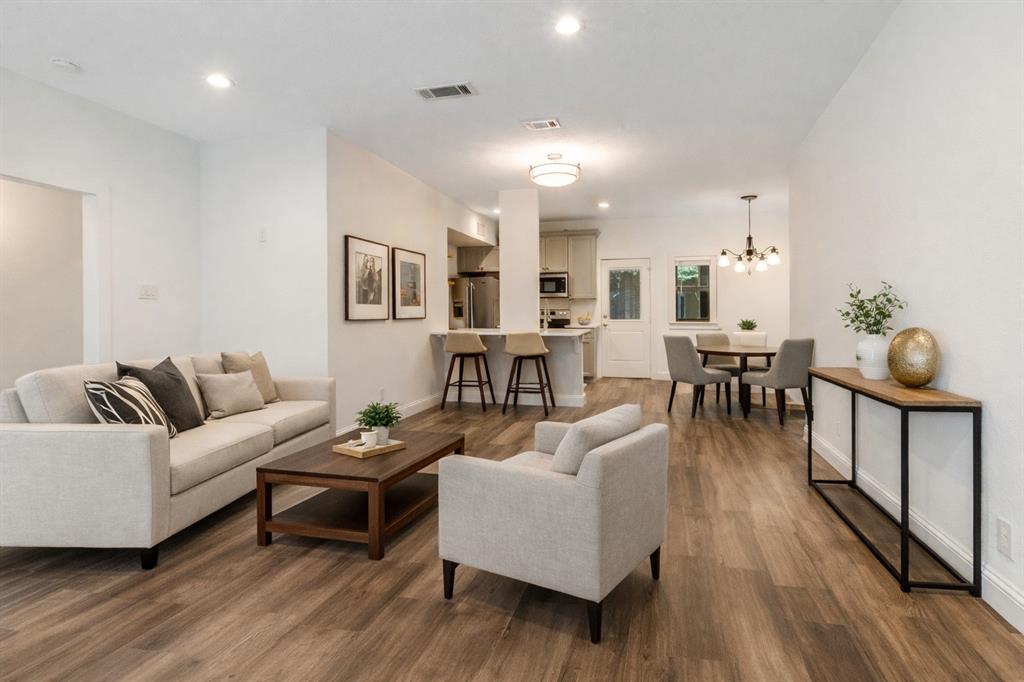 Welcome to this move-in ready, ground-level 1-bedroom, 1-bath condo at 5800 Royal Lane. Fully remodeled with high ceilings and abundant natural light, the open-concept layout includes a convenient full-size laundry and sleek contemporary finishes throughout. Enjoy low-maintenance living in a secure, 24-hour gated community with lush, serene courtyards, sparkling resort-style pool, and meticulously maintained grounds. The HOA covers all utilities plus one assigned covered carport—making ownership simple and worry-free. Ideally situated near Dallas North Toll Road, this home offers walkability to Preston Royal shops and restaurants, combining style, location, and convenience in one of Dallas’s most desirable areas.