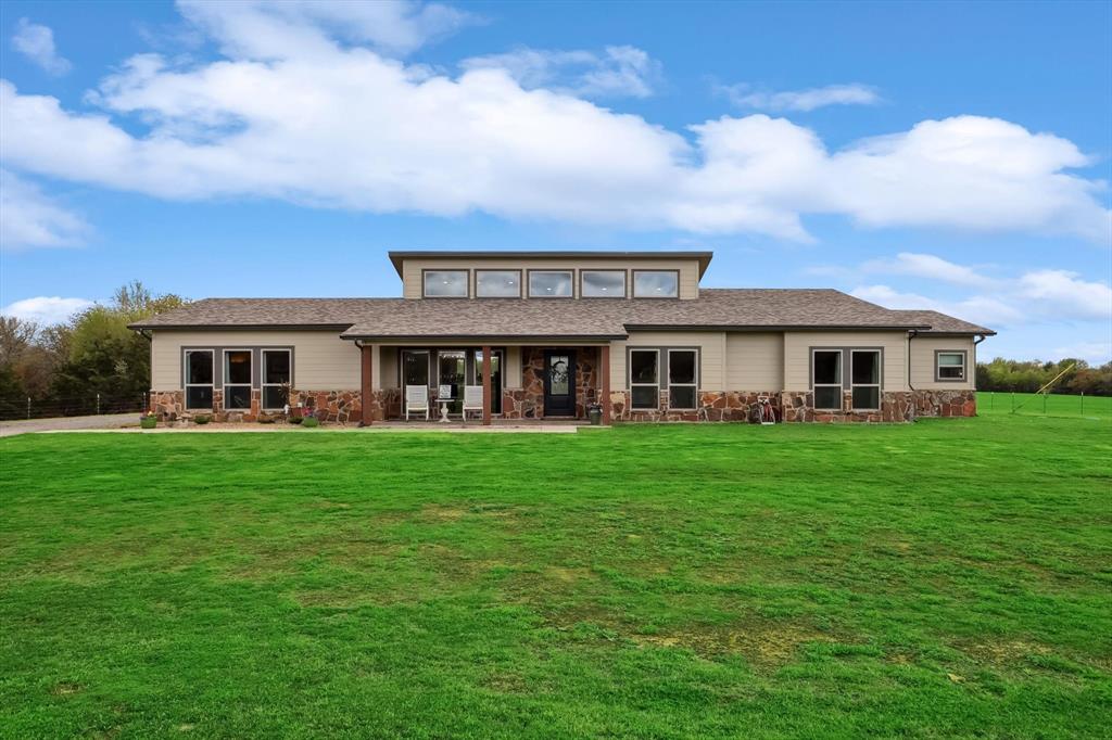 You must see this unicorn property in sought after Mountain Springs and Callisburg ISD.This modern ranch style home has 27 windows to add lots of light and take in spectacular views.With 2 sides of corp property,the only neighbors you see are your grazing cattle or roaming horses.You have over 24 fenced acres to have lots of privacy and fun.This property would make an ideal wedding venue.The custom home has many features-high ceilings,open living,large porches,inground guinite pool with tequila table,30x40 shop,spring fed pond stocked with bass,RV pad with its own septic,50amp electric and water.You can go out in your small boat on your own pond,or you are just minutes away from launching a boat at Lake Ray Roberts.This area is the place to be if you want out of the hustle and bustle of the city but still be near shopping and airports in the Metro-Plex.Almost 1000 sq ft of porches lends to watching amazing sunrises and sunsets.It's got a Texas size firepit to enjoy friends.View today.