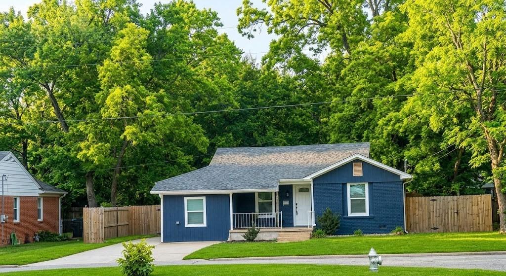 Talk about curb appeal! Adorable updated home. Three bedrooms, one and one-half bath.  Large concrete driveway will easily accommodate 3 vehicles.   Enormous back yard with updated wooden fence fence for privacy.  Convenient to neighborhood elementary school and park with easy access to Highway 75.  Restaurants and shopping near by.   Big ticket items have been done. Roof, gutters, electrical panel and wiring, HV-AC, hot water heater, SS range, dishwasher, microwave, bathrooms updated, doors, windows, insulation, paint and more! To see a full list of updates go to transaction desk.  Ready and waiting for a new owner to call this home.