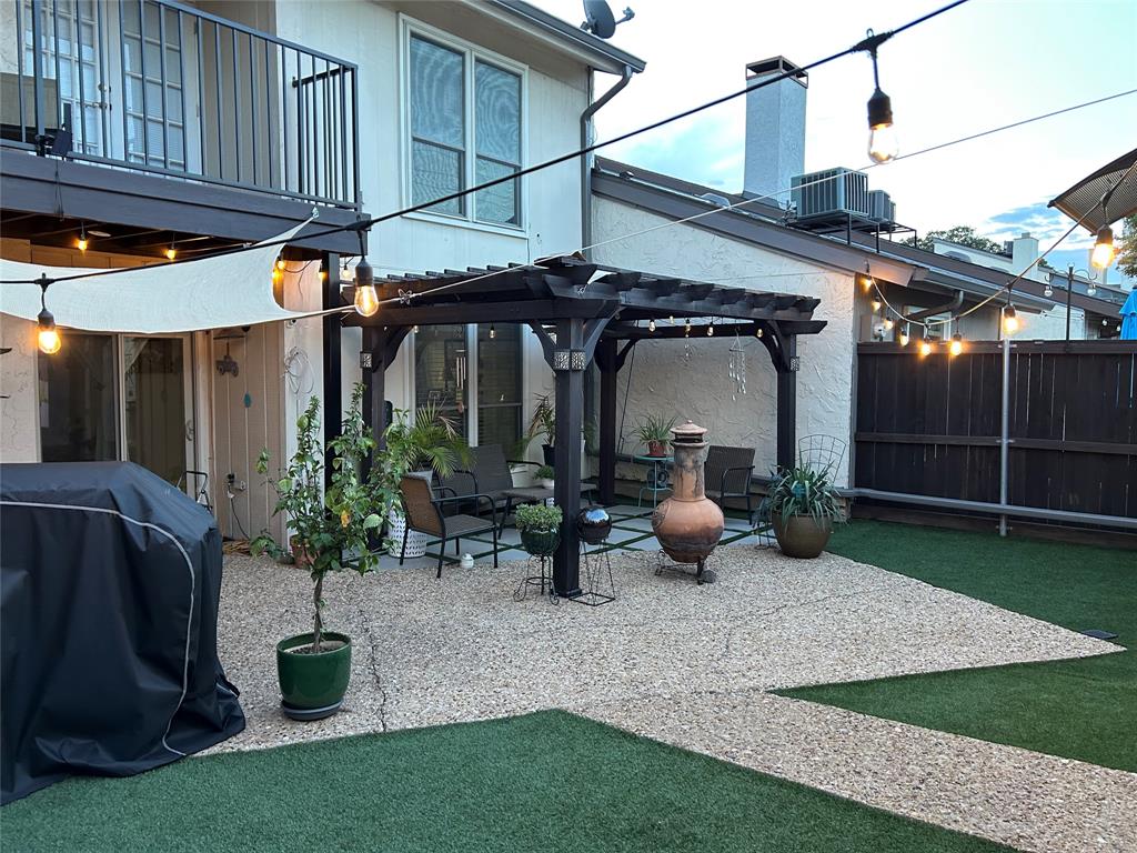 Welcome to this beautifully maintained, move-in-ready home tucked inside one of Dallas’ most pet-friendly communities. From the moment you step outside, you’ll fall in love with the aesthetically designed, maintenance-free backyard oasis featuring artificial turf, a charming pergola with ambient lighting, and inviting outdoor spaces perfect for relaxing or entertaining year-round.

Inside, the home blends warmth and modern updates, featuring an updated kitchen with butcher block and stainless steel countertops, energy-efficient argon gas windows, a cozy wood-burning fireplace, and upgraded balcony railings. 

Major updates provide peace of mind, including a brand-new roof (2025), an updated electrical panel, a reinforced Hardie board garage exterior designed to help prevent wood rot, and awnings that are only one year old. Even better, the HOA maintains the front yard, allowing for truly low-maintenance living.

If you’ve been searching for a home that combines comfort, functionality, charm, and an outdoor space that feels like a private retreat—this is the one!

Per seller, HOA maintains the property from the studs outward including exterior structure, fencing, front landscaping, and community amenities. Homeowner is responsible for maintenance from the studs inward ( including interior living areas). garage, and back patio. Buyer and buyer’s agent to verify all HOA information.