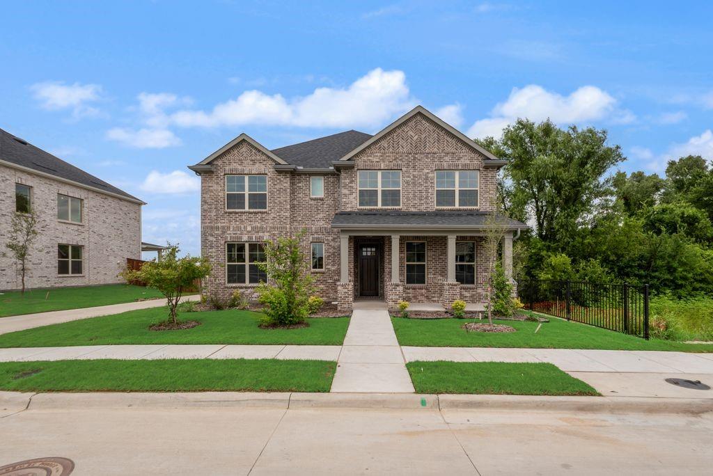 Built by Mattamy Homes - The Sweetwater - Available Now! Welcome to modern luxury on a prime corner lot in the highly sought-after community of The Bridges at Preston Crossings! Built by North America’s largest privately owned builder, Mattamy Homes, the highly desired Sweetwater floor plan perfectly balances functional design with upscale everyday livability. The main level boasts a sprawling, light-filled open-concept Great Room that flows effortlessly into the dining area and gourmet kitchen—creating the ultimate central hub for entertaining. Work from home seamlessly behind the double doors of the private front flex room, or transition to the outdoors on your covered patio. Tucked away for maximum privacy, the first-floor primary suite features a generous walk-in closet and a spa-like bath. Upstairs, an oversized loft overlooks the living space, creating a perfect secondary lounge or game room that anchors three spacious secondary bedrooms. Living here means accessing top-tier resort amenities, including an 18-hole championship golf course, clubhouse, upcoming resident pool, and playground, all while zoned to the top-rated Gunter ISD. MEMBERSHIP TO THE GOLF COURSE IS NOT INCLUDED IN THE HOA AMENITIES, MUST JOIN AS A MEMBER TO HAVE ACCESS TO COURSE.