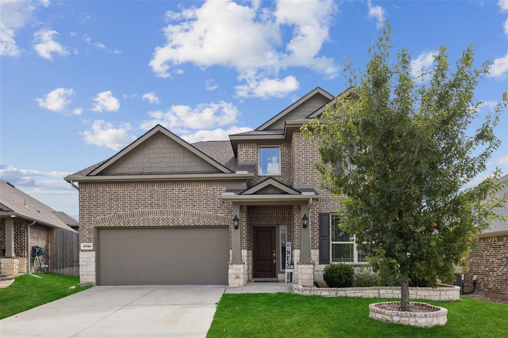 Priced below comparable homes, this beautifully maintained Sendera Ranch home offers a functional, move-in-ready layout with strong curb appeal and flexible living spaces. Bright, open interior with soft neutral tones and wood-look tile flooring throughout the main living areas. Formal dining connects seamlessly to the kitchen and breakfast space, ideal for everyday living and entertaining. The kitchen features a gas range, abundant cabinetry, walk-in pantry, and a large center island that opens to the inviting family room with a cozy fireplace.

Split primary suite tucked at the back offers privacy with a soaking tub, walk-in shower, dual sinks, and a spacious walk-in closet. Secondary bedroom and full bath downstairs provide the perfect setup for guests, multigenerational living, or a home office. Upstairs includes a large game room, dedicated media room, two bedrooms with walk-in closets and a Jack-and-Jill bath, plus an additional half bath for convenience.

Covered patio overlooks a spacious backyard with room to create your ideal outdoor space. Located in Sendera Ranch with access to pools, parks, walking trails, and community amenities, plus easy access to major highways, DFW Airport, shopping, dining, and Eagle Mountain Lake.