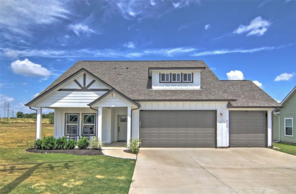 Welcome to this beautifully designed two-story home in the gated community of The Cottages of Treaty Oaks! Offering 4 bedrooms, 3 full bathrooms, and a flexible floor plan, this home is perfect for everyday living and entertaining. The open-concept kitchen features a large island, pantry, and abundant cabinet and counter space, flowing seamlessly into the spacious living area. Just off the main living space, you'll find a versatile dining room or bonus room to fit your lifestyle. The primary suite is conveniently located downstairs with a private ensuite bath and walk-in closet, while a secondary bedroom and full bath on the main level provide the perfect setup for guests or multigenerational living. Upstairs offers two additional bedrooms, a full bath, and a spacious second living area that's ideal for a game room, media room, or playroom. Step outside and enjoy the peaceful setting from the covered patio. Situated on an oversized lot with no rear neighbors and only one adjacent neighbor, you'll love the added privacy and beautiful views. Residents of The Cottages of Treaty Oaks enjoy gated access, a community clubhouse, and a sparkling pool, all just minutes from shopping, dining, and the charm of historic downtown Granbury.