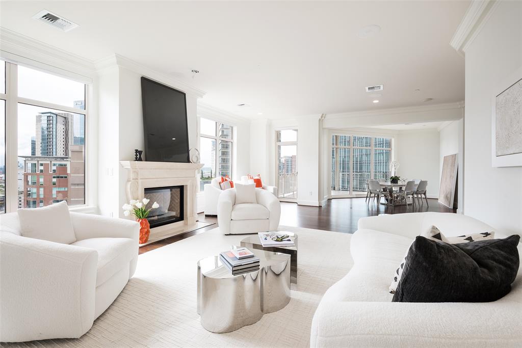 Experience luxury living at the prestigious Ritz Carlton Residences Tower II. Newly updated to perfection this sophisticated home boasts high-end finishes throughout and offers breathtaking views of the city skyline and beyond. This highly sought after floorplan features two-bedroom and a study which is perfect for a home office or additional guest space. The spectacular chef's kitchen boasts quartzite countertops with Wolf and SubZero appliances. A spacious primary suite with access to the large balcony offers a relaxing retreat. Residents enjoy five-star amenities including concierge, valet parking, a state-of-the-art fitness center, a resort-style pool, pet park, outdoor grills and exclusive access to the Ritz Carlton’s renowned hotel services including the spa and in room dining. Don’t miss this opportunity to live in one of Dallas’s most sought-after addresses. Walk to dozens of restaurants, shops, museums and American Airline Center.