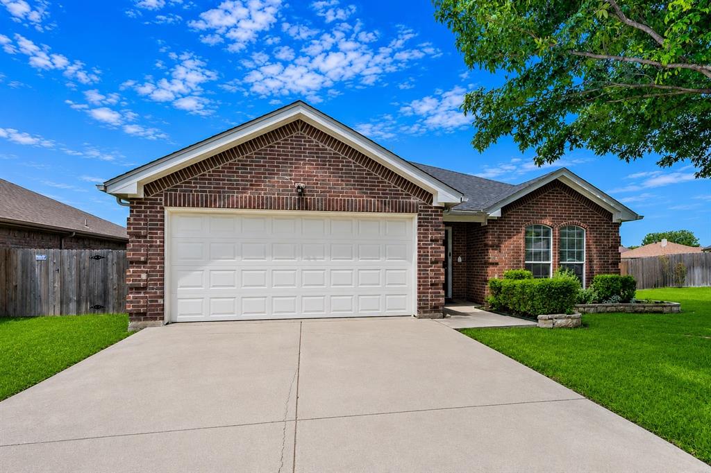 Nestled on a quiet cul-de-sac, this beautifully remodeled ranch-style home offers exceptional curb appeal, a spacious lot, and a light-filled open floor plan designed for comfortable everyday living. Featuring 3 bedrooms, 2 full baths, and extensive updates completed in 2024, this move-in-ready home combines modern finishes with timeless charm. The inviting living room is anchored by a cozy wood-burning fireplace with a stylish tile surround and flows seamlessly into the completely updated kitchen. Designed to impress, the kitchen showcases quartz countertops, white shaker cabinetry, a designer backsplash, updated appliances, a pantry, and a sunny breakfast nook. The spacious primary suite serves as a relaxing retreat with a walk-in closet and a beautifully renovated ensuite bath featuring a garden tub, tiled shower, and dual-sink vanity. The guest bathroom has also been thoughtfully updated with a new vanity and tiled tub-shower combination. Fresh interior paint, luxury vinyl plank flooring throughout the main living areas, and updated tile flooring in the kitchen, laundry room, and bathrooms add to the home's modern appeal. Step outside to enjoy the large backyard and covered patio complete with a ceiling fan, creating the perfect space for entertaining or relaxing. Additional highlights include a 2024 HVAC system, 2024 water heater, an all-electric design with no gas service, and a pest control contract paid through the end of November. As an added bonus, the refrigerator, washer, and dryer will convey with the property, making this an incredible opportunity for buyers seeking a truly turnkey home.
