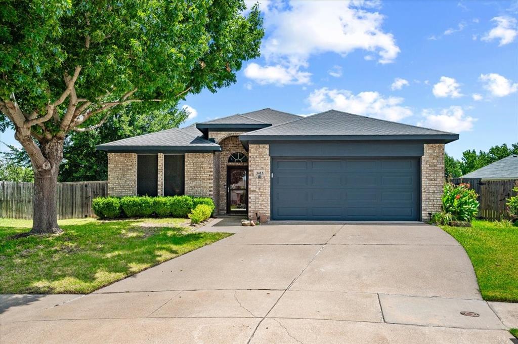 Come see the only house in The Ranches neighborhood with a swimming pool. This 3 bed 2 bath 1 story home is located on a quiet cul-de-sac conveniently near Highway 170 so you can get to everything easily. The in-ground pool and pergola covered patio can entertain guests year round. Step inside the house and you'll find an open concept layout with the primary and secondary bedrooms separated across the house. You'll also find a large and open kitchen with ample storage, a walk in pantry and a skylight to allow plentiful natural light in.