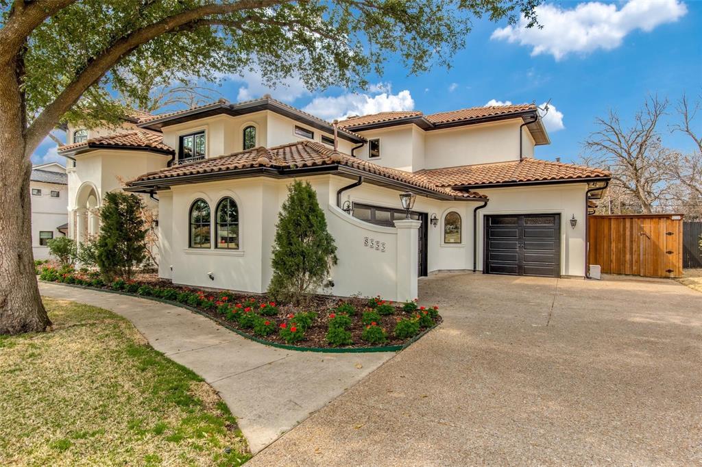 Mediterranean custom home sits gracefully on a 0.50-acre lot in beautiful, tree-lined Forest Hills. Short walk from the city's crown jewel, White Rock Lake, which spans over 1,000 acres and offers scenic hiking and biking trails along with lovely parks. A quick stroll takes you to the renowned Dallas Arboretum & Botanical Garden, feat. 66 acres of stunning natural beauty. This home boasts excellent sightlines that connect each space to the expansive backyard. Enjoy an open floor plan in the main living area, kitchen & breakfast nook, while also finding intimacy in the formal living room & spacious dining area. With hardwood floors, custom cabinetry & a wine room being transformed into a professional office, this home is both functional & stylish. The primary suite is conveniently located on the main floor, with generous-sized bedrooms upstairs. An inviting game room with a bar area compliments the large media room. The estate features a spacious backyard & a rare three-car garage.