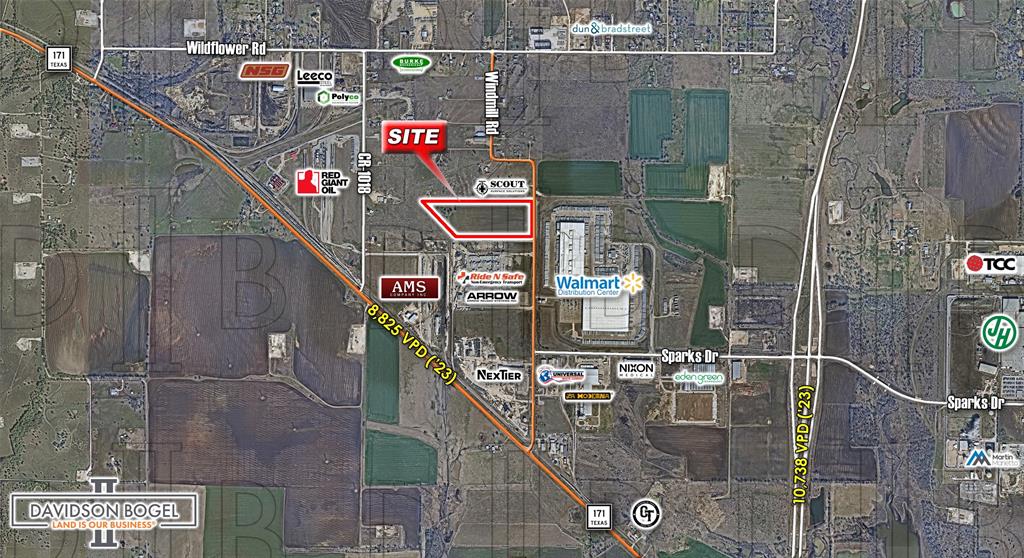 Zoned “I - Industrial district” in the City of Cleburne. JCSUD water line runs along the frontage, there is an 8” City water line and a 12” city sewer line approx. 1,100 feet to the south. Previous agreement in place Fort Worth & Western Railroad Co. to extend the rail spur immediately south to this site.