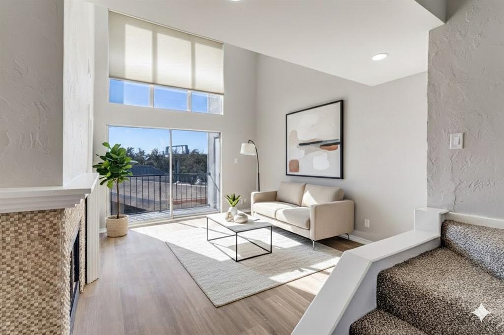 Prime Dallas Condo – Walk to Katy Trail & West Village!

Live steps from the Katy Trail, Trader Joe’s, and the best of Knox & West Village in this recently renovated stunning 2-bedroom, 2-bath, 2-story condo! Light-filled with soaring ceilings, a wood burning fireplace, an open kitchen with granite counters and a  new range. New flooring and fresh paint through out.

The first and second floor oversized bedroom suites include new modern light fixtures with south facing views of downtown and ensuite bathrooms. The primary bathroom includes dual sinks, floating shelves and a large walk-in closet.

Enjoy a private balcony, underground parking with elevator access, and community pool. Pet-friendly! Perfect location for city living, dining, and entertainment.

Don’t miss this stylish Dallas gem – schedule your showing today!
