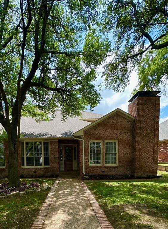 This beautiful home  is a half duplex. Downstairs has hardwoods throughout. The gourmet kitchen has a gas range and double ovens. Owner's suite is downstairs. It has two walk-in closets and large walk-in shower. Three bedrooms and two bathrooms are upstairs. Upstairs also has an office and a very large second living area that works well as a media room. Back yard has large patio. Also has grass area. This home is a custom-built duplex in an area with other large duplexes. Extremely well-built. Over-sized garage, plus covered parked area behind garage.