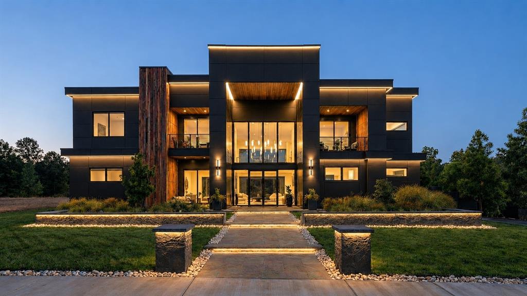 Introducing Infinity at Hills of Kingswood, an architectural estate within one of North Texas's most exclusive guard-gated communities. Set on an elevated .81-acre lot overlooking a protected nature preserve, the residence is designed to maximize privacy, views, and scale from every level. Developed by 100 Million Design Build and built by C. Michael Jones, this will be the first steel-frame luxury residence in Frisco. With framing that's non-combustible and resistant to pests, mold, and rot, the material allows for longer architectural spans, soaring ceiling heights, and generational durability rarely found in North Texas. Spanning approximately 13,560 square feet, the residence pairs striking modern architecture with warm, highly refined finishes curated for an ultra-luxury buyer. The home unfolds in three distinct movements, each shaped around a different way of living and reflected in the three-stop elevator: Live, the daily heart of the home; Connect, the social and gathering floor; and Evolve, an entire third floor devoted to wellbeing. Six bedrooms and nine bathrooms include first- and second-floor primary suites, each capturing preserve views. Resort-caliber amenities transform the estate: a multipurpose indoor sport court with second-floor viewing paired with an outdoor VersaCourt, three chef's kitchens (indoor, outdoor, prep), a Hollywood Hills-inspired infinity-edge pool, a third-floor wellness retreat featuring a commercial-grade fitness studio, steam room, dry sauna, spa, and massage room, a glass-enclosed wine display, a five-star style lounge bar, a private theater, a commercial-grade glass elevator linking all three levels, full security camera system, integrated smart-home controls, solar panel system, and a four-car garage with lift capacity for eight vehicles. More than a home, Infinity at Hills of Kingswood is a rare combination of architecture, engineering, privacy, and prestige. Photos are renderings. Plans subject to change by Seller.