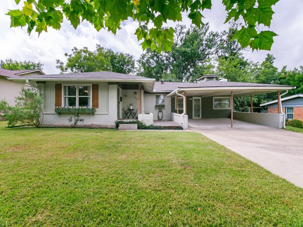 Charming 1955-built home in the highly desirable South Hills addition! Spacious 3 bedroom 2 bath home with office. Nestled in an established neighborhood known for its beautiful, mature trees, this tastefully updated home blends timeless character with modern finishes. Recent updates include fresh interior paint, wood-look flooring, vinyl windows, renovated bathrooms, and an updated kitchen. The spacious living room features a cozy wood-burning fireplace, creating the perfect gathering space. The amazing gourmet kitchen offers abundant counter space, crisp white cabinetry, a classic subway tile backsplash, smooth-top range, pantry, and durable tile flooring—ideal for both everyday living and entertaining. This move-in-ready home is full of charm and conveniently located near shopping, dining, parks, and schools. Two nice size storage sheds and fenced in yard.