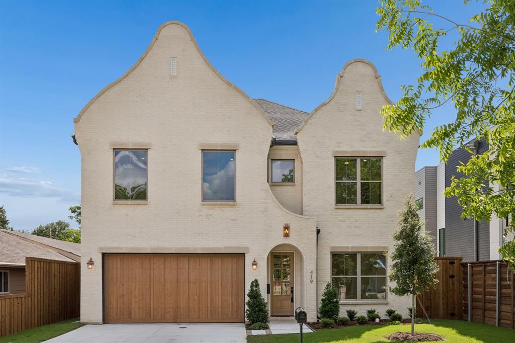 Combining the perfect blend of transitional design and functionality, this brand new construction home features 3,374 square feet of comfortable living space with four bedrooms, four full baths, chef's kitchen, a large game room, and spacious backyard. The exterior facade is a combination of brick and stucco with an arched entryway, making for an attractive curb appeal and drive up. Inside, the open living area boasts a stunning reeded fireplace flanked by built-ins on both sides. The kitchen features stainless steel appliances, quartz countertops and a spacious quartz island, cabinetry that goes to the ceiling, double ovens, and walk through butler's pantry with separate sink. A versatile downstairs flex bedroom doubles as a home office. Three bedrooms and three full baths complete the upstairs as well as a large gameroom with built-ins. Comfortable living continues outdoors with a covered patio and large yard.
