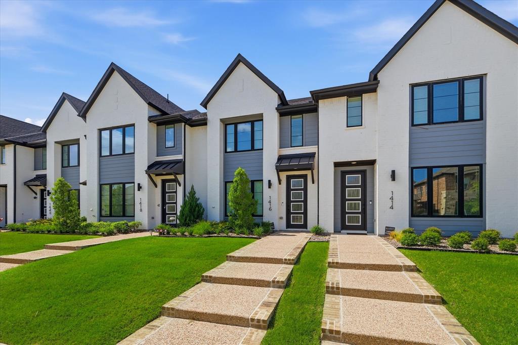Welcome to 1416 Birds Fort Trail, a beautifully maintained townhome in Arlington’s award-winning Viridian master-planned community. Built in 2023, this move-in ready home offers 1,688 square feet of thoughtfully designed living space with 3 bedrooms, 2.5 baths, and a functional open-concept floor plan perfect for today’s lifestyle. The spacious main living area flows seamlessly into the kitchen and dining space, creating an ideal setting for both everyday living and entertaining. The kitchen features ample cabinetry, quartz counters, gas stove, stainless appliances, and a walk-in pantry for exceptional storage and organization. A convenient half bath on the first floor adds functionality for guests, while abundant natural light enhances the home’s welcoming atmosphere. Upstairs, the private primary suite offers a relaxing retreat with an ensuite bath and walk-in closet. Two additional bedrooms and a small loft space provide flexibility for family, guests, a home office, hobby space or reading nook. The upstairs layout is designed to maximize comfort and privacy while maintaining an efficient use of space. Additional highlights include a two-car garage and the added convenience of the included refrigerator, washer, and dryer, making your move effortless from day one. Beyond the home itself, enjoy the unmatched Viridian lifestyle. Residents have access to resort-style pools, scenic lakes, miles of walking and biking trails, parks, playgrounds, tennis and pickleball courts, a sailing center, community events, and beautifully maintained green spaces. Ideally located between Dallas and Fort Worth, Viridian offers convenient access to DFW International Airport, major highways, shopping, dining, and entertainment. Whether you’re seeking a low-maintenance lifestyle, a nearly new home, or access to one of North Texas’s most desirable communities, this exceptional townhome delivers it all.