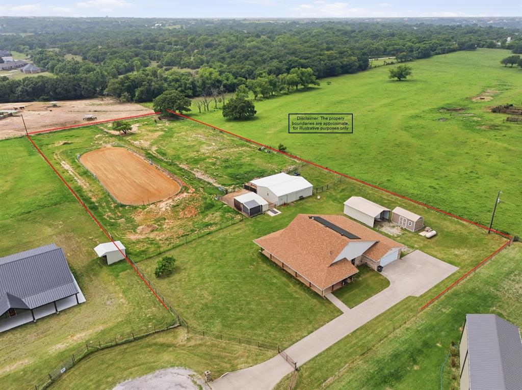 Tucked away at the end of a quiet cul-de-sac, this home offers the kind of horse property that is increasingly hard to find—functional, peaceful, and ready to enjoy from day one. Set on nearly three acres with beautiful views and room to breathe, the property provides the perfect balance of country living and convenience just minutes from growing Weatherford.
Designed with horse enthusiasts in mind, the property features a large barn with horse stalls, tack room, water, and electric, along with room for hay storage and equipment. A small riding arena, two fenced pastures, and a fully fenced yard create flexibility for horses, livestock, or simply enjoying the outdoor lifestyle. Covered trailer parking, an insulated storage building with electric, and additional storage space make the property as practical as it is beautiful.
The outdoor living spaces are equally inviting, with an expansive wrap-around porch that captures the quiet setting and wide-open views—perfect for entertaining, relaxing, or watching horses graze nearby. A backup generator, paid off solar panels, and 200ft deep water well add to the overall functionality and convenience of the property.
Inside, the home offers warm and comfortable living spaces centered around a large kitchen with an oversized island, creating the perfect gathering place for family and friends. The open layout and natural light make the home feel welcoming while still maintaining the charm expected from a true country retreat.
With the peace of rural living, horse-ready amenities, and quick access to Weatherford shopping, dining, and conveniences, this property offers exceptional flexibility for a variety of lifestyles. Be sure to check the Virtual Tour link for a shareable video walkthrough of the property.