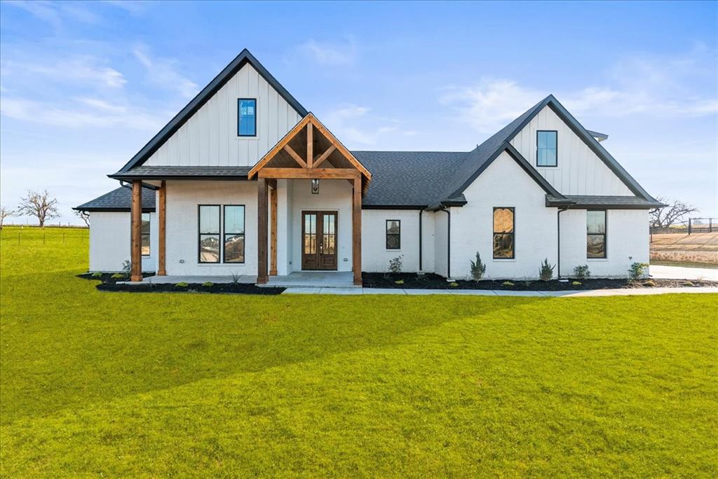 Experience the charm of country living in the highly sought-after Starlight Ranch subdivision of Godley! Nestled on a spacious 1.2-acre lot, this stunning home features 4 bedrooms, 3.5 bathrooms, an office, and an upstairs bonus room. The open floor plan is highlighted by vaulted ceilings, a striking floor-to-ceiling fireplace, and an abundance of natural light. The chef’s kitchen boasts a dry bar, ample cabinet, and counter space with elegant finishes. Enjoy an oversized utility room for added convenience. Entertain effortlessly on the expansive back patio with a second fireplace and wet bar. Relax on the front porch or back patio and embrace the beauty of peaceful country living.